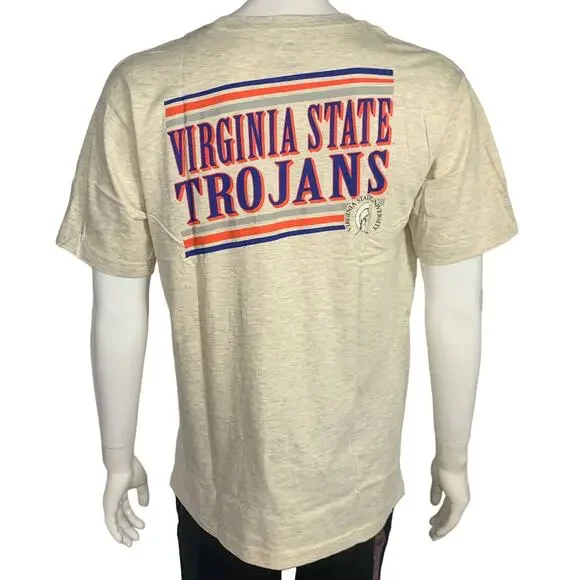 Champion Virginia State University Trojans Cream T-Shirt Medium - Picture 2 of 4